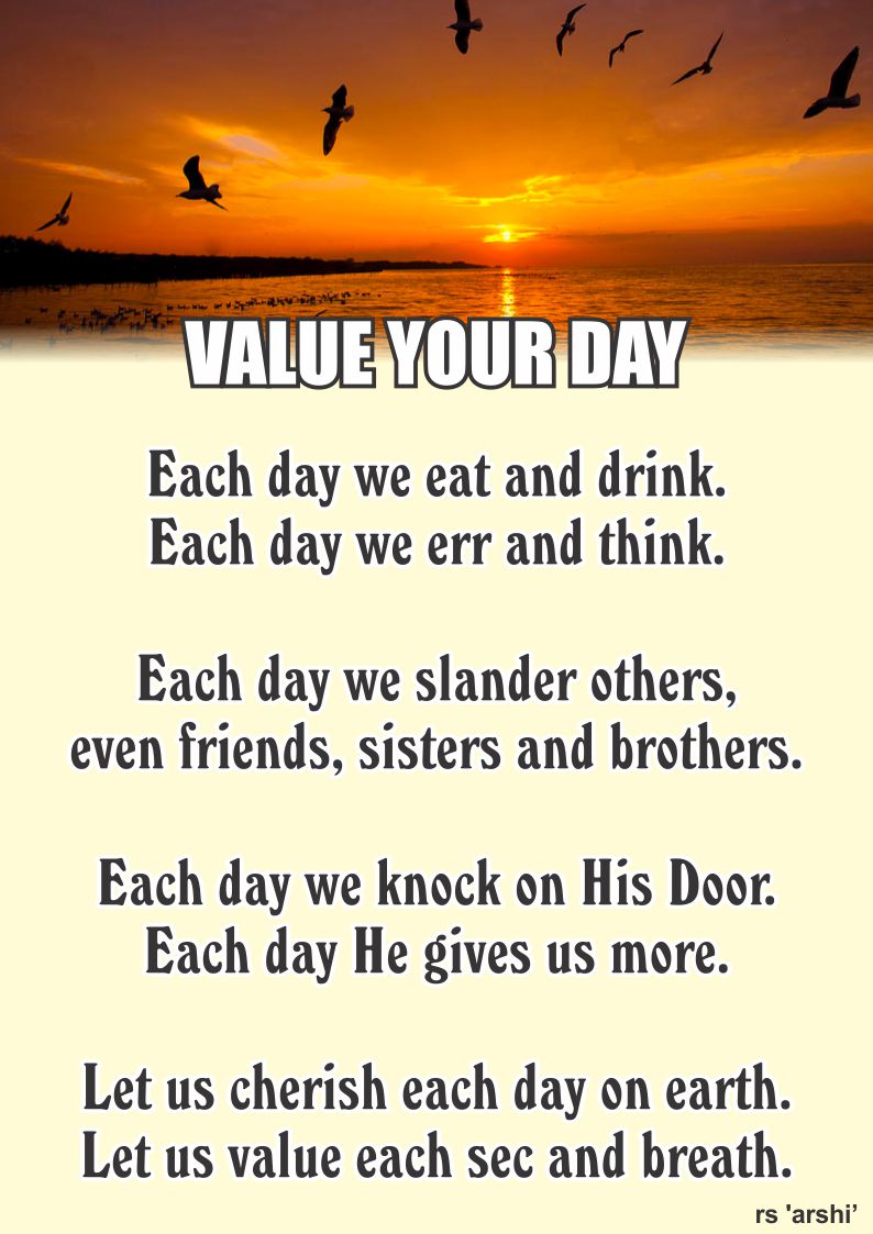 VALUE YOUR DAY