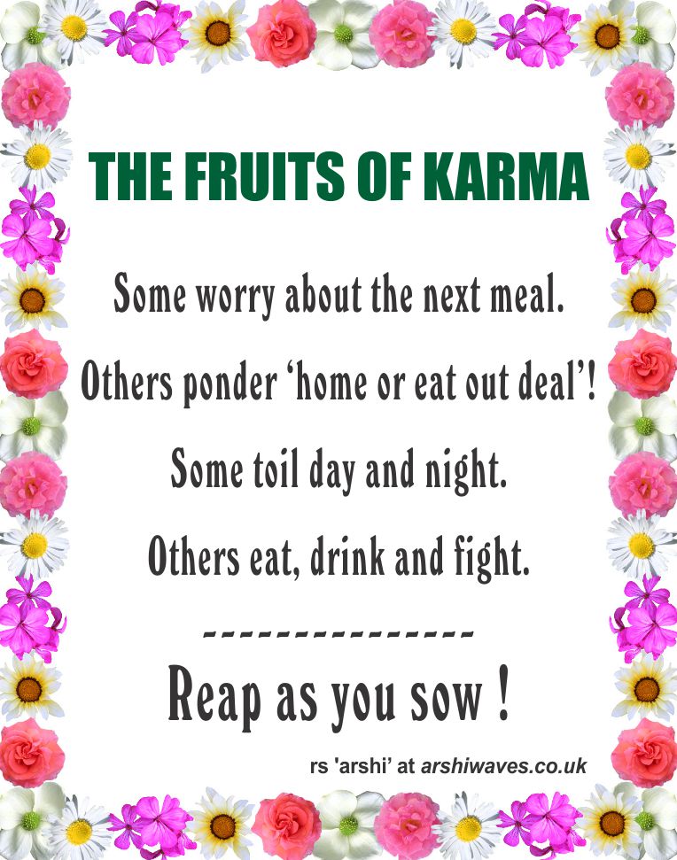 fruits of karma