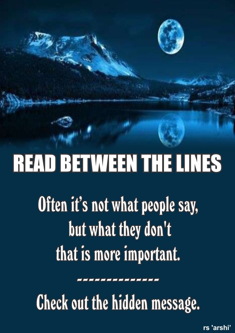 read between the lines