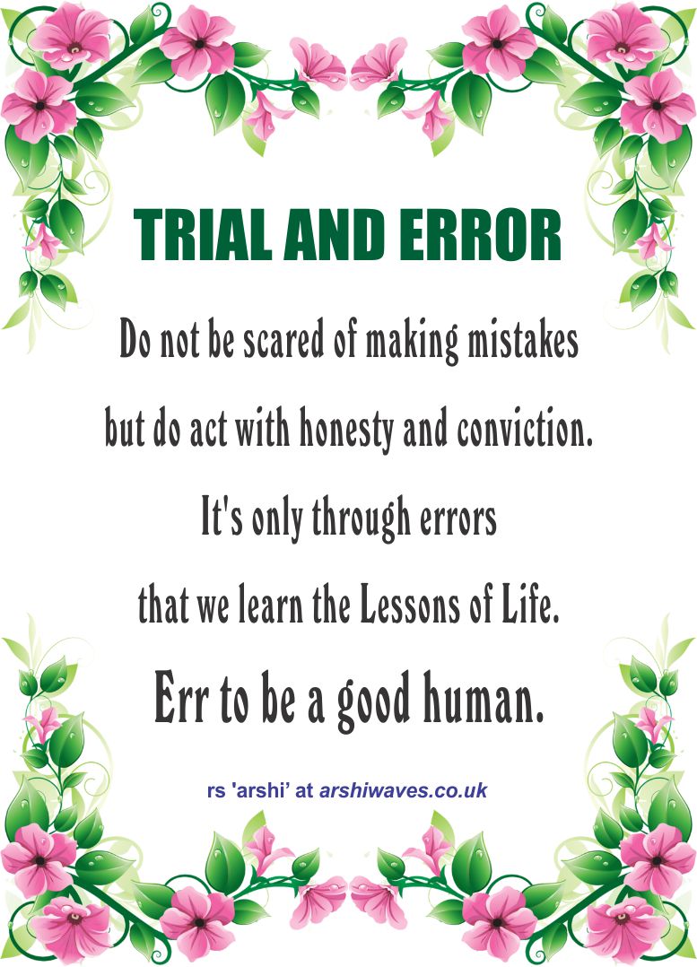 trial and error