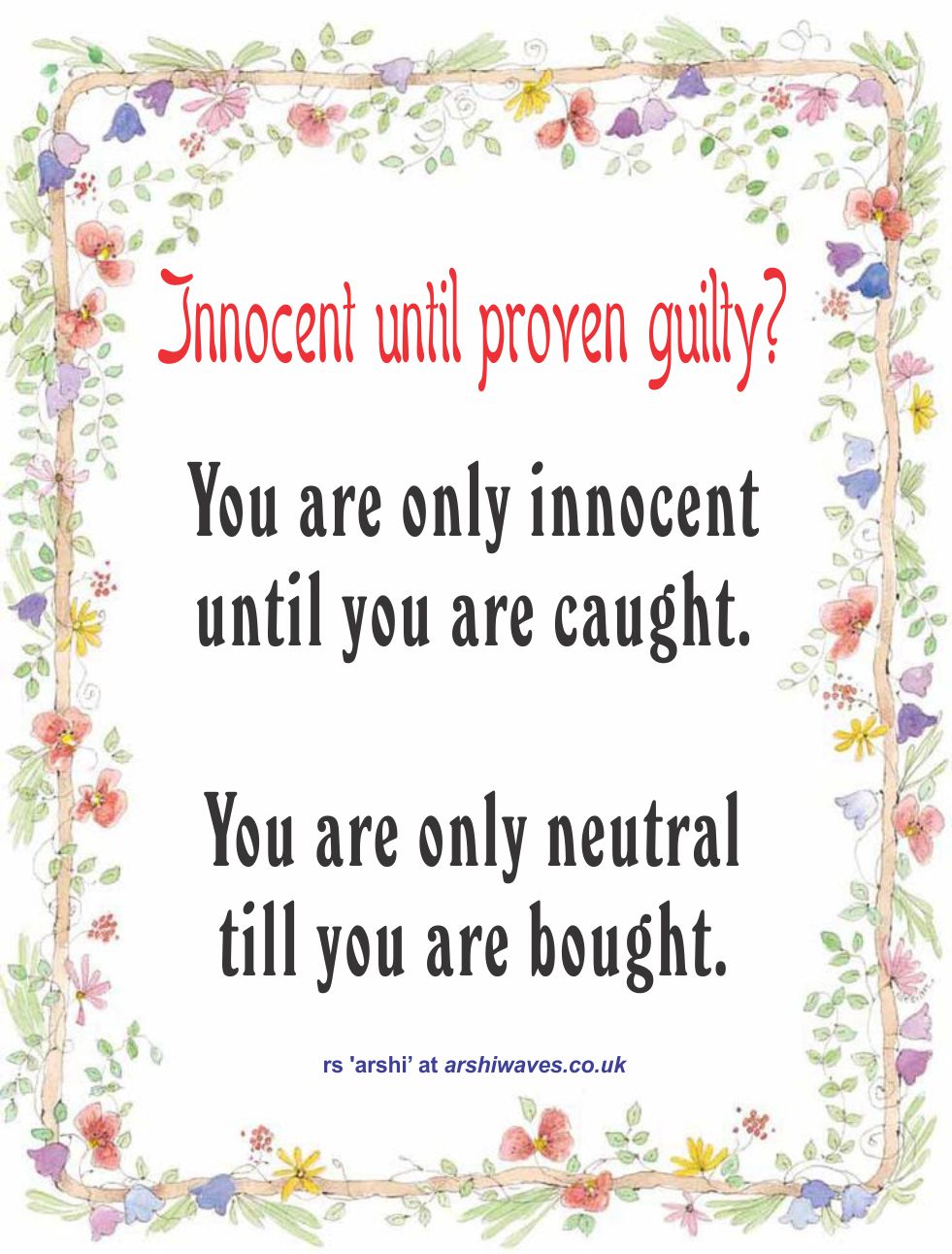 Innocent until proven guilty