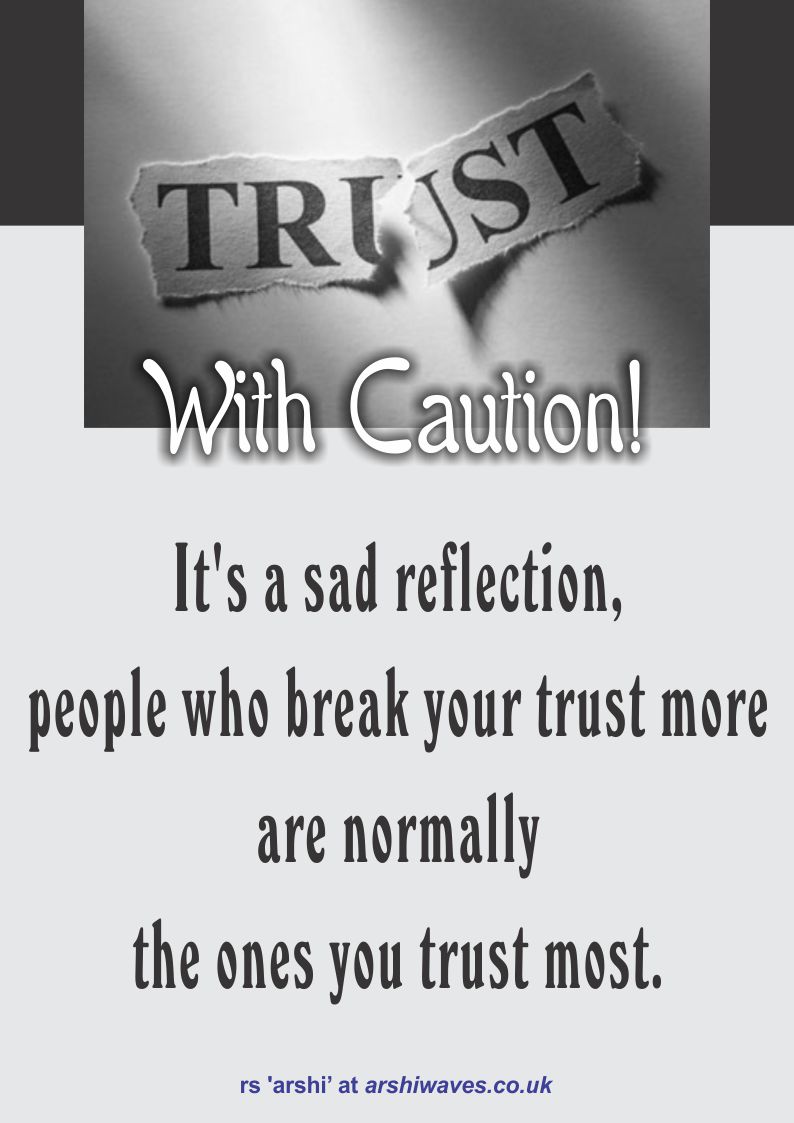 trust with caution