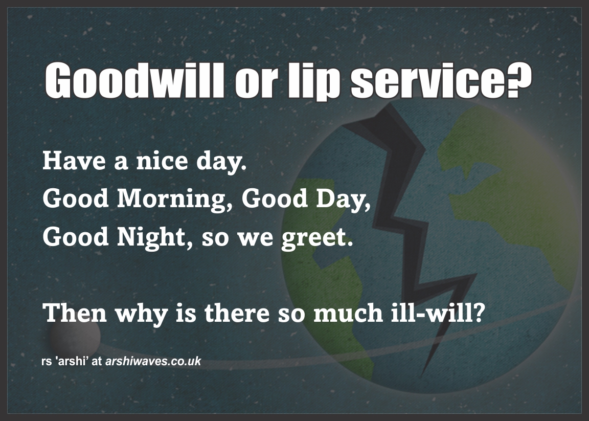 Goodwill or lip service?