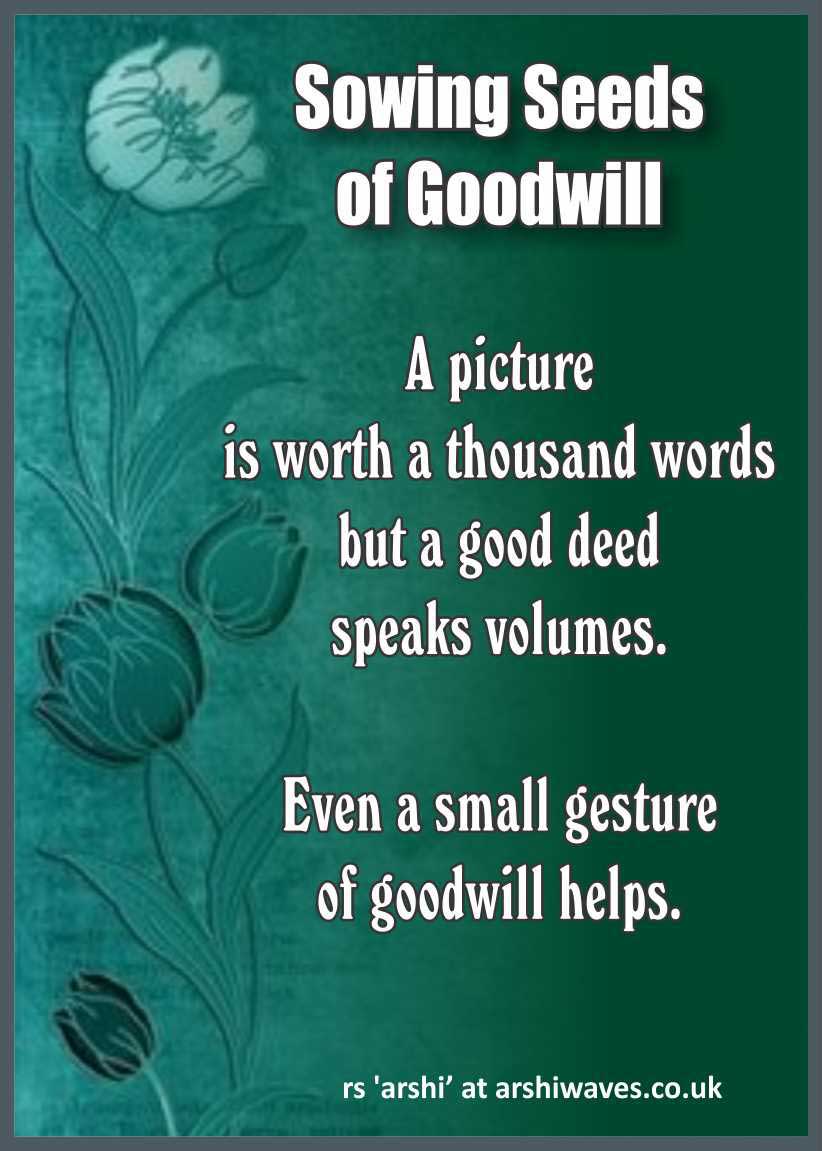 Sowing Seeds of Goodwill
