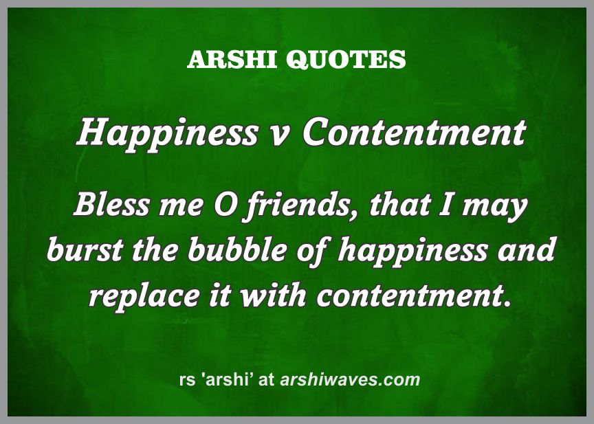 Happiness v Contentment