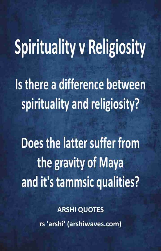 Spirituality v Religiosity