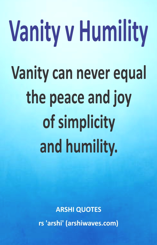 Vanity v Humility